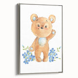 Playful Bear Nursery Canvas Prints - Kids Room Wall Art