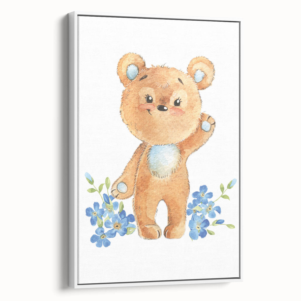 Playful Bear Nursery Canvas Prints - Kids Room Wall Art