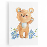 Playful Bear Nursery Canvas Prints - Kids Room Wall Art