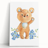 Playful Bear Nursery Canvas Prints - Kids Room Wall Art