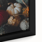 Close-up of extra large black wall art featuring textured, colorful abstract design on framed canvas.