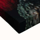 Black and white landscape art painting on stretched canvas, depicting a serene autumn scene, ideal for bedroom wall art.