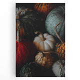 Black and white abstract depiction of fall trees on large stretched canvas, ideal for kitchen wall art.