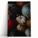Black and white illustration of a tree in autumn on a large stretched canvas, suitable as kitchen wall art or for a bedroom.