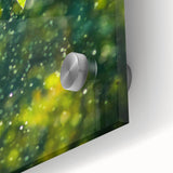 Large abstract wall art featuring spring-themed colors on acrylic glass.