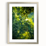 Textured art print featuring abstract swirls in pastel shades, framed in silver, ideal for modern bedroom ambiance.