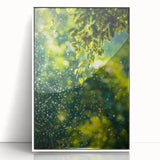 Art Deco style spring-themed poster in soft pastel hues, framed in white acrylic, ideal for nursery wall art.