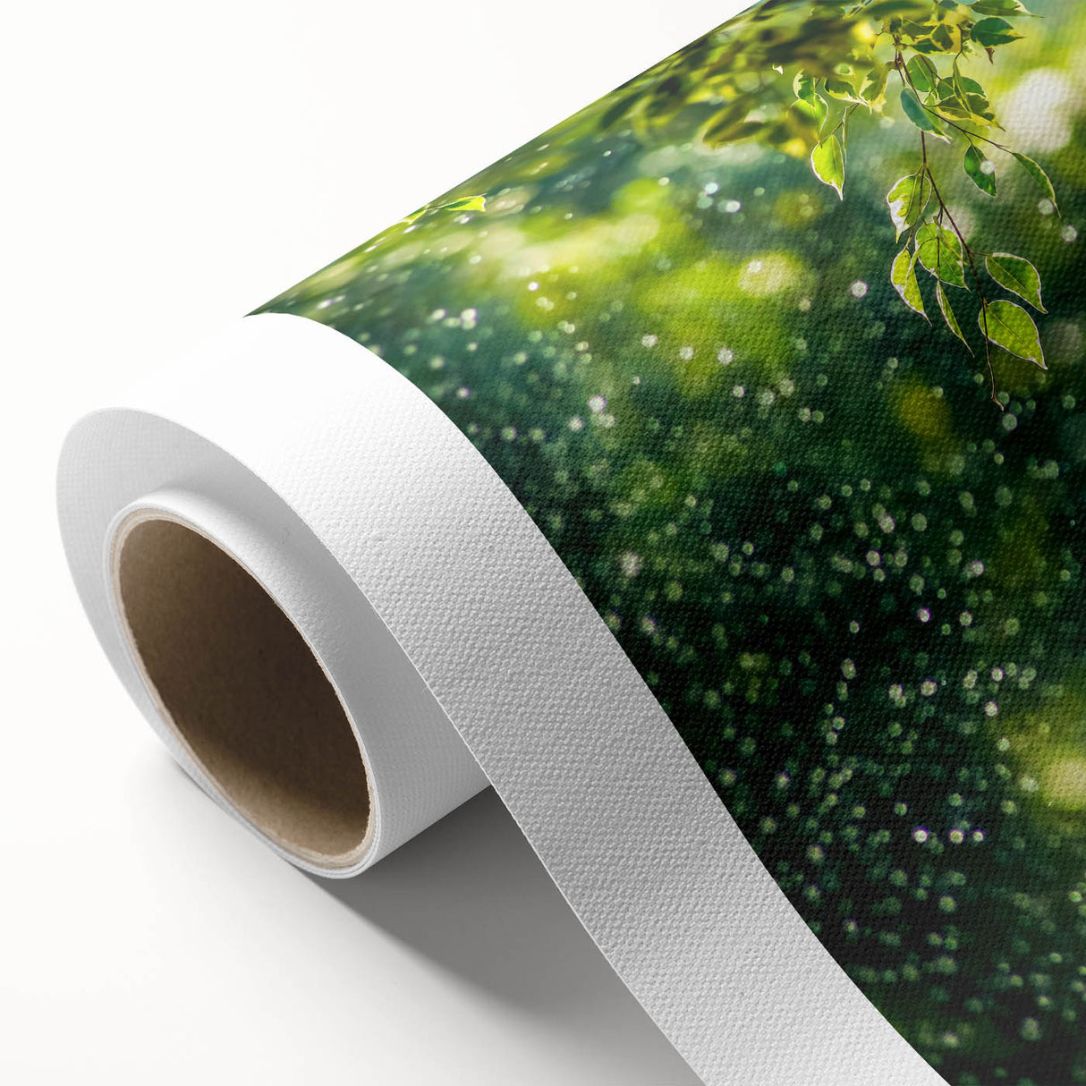 Art Deco poster featuring spring-themed motifs in pastel colors on rolled canvas, ideal for nursery wall art.