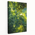 Spring-themed large art on stretched canvas depicting vibrant green and floral motifs, ideal for kitchen wall decor.