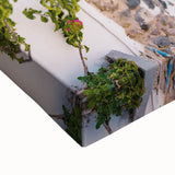 Large art of a black and white landscape painting on stretched canvas, ideal for bedroom wall decor.