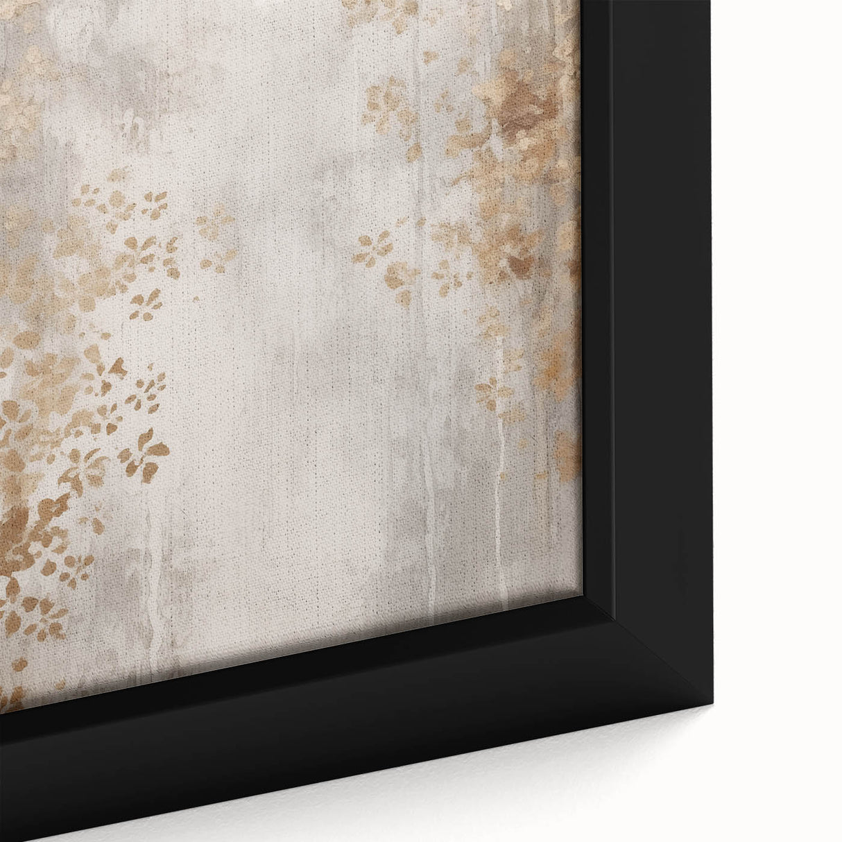 Extra large black wall art featuring a textured winter scene with colorful accents on a framed canvas.