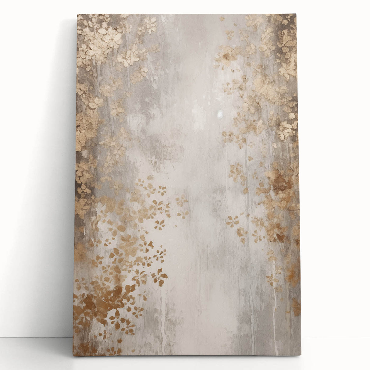 Winter tree landscape in black and white on stretched canvas, ideal for kitchen wall art or bedroom ambiance.