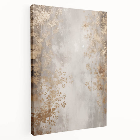 Winter landscape in muted blue and white tones on a large stretched canvas, suitable for kitchen wall art.