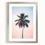 Textured abstract art print in soft gray and blue tones on a framed canvas, ideal for modern bedroom ambiance.