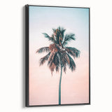 Black and white vintage poster art on framed canvas depicting a tranquil landscape, ideal for bedroom wall decor.