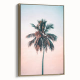 Framed canvas featuring a vintage landscape painting in muted gold and black tones, ideal for bedroom wall art.