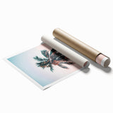 Extra large rolled canvas featuring a floral art design in pastel shades.