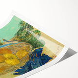 Extra large wall art featuring line art flowers on a rolled print, using muted earth tones.