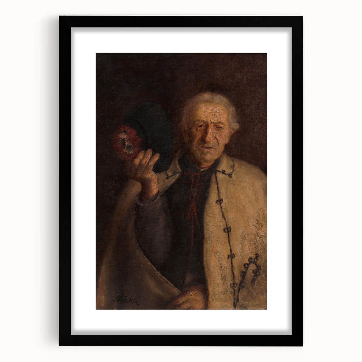 Modern Wall Art - Timeless Portrait in Earthy Tones for Minimalist Decor