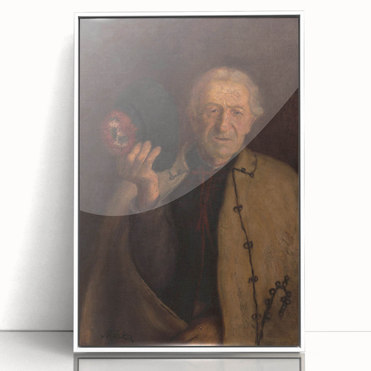 Modern Wall Art - Timeless Portrait in Earthy Tones for Minimalist Decor