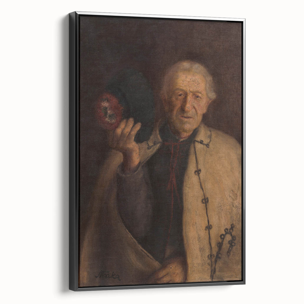Modern Wall Art - Timeless Portrait in Earthy Tones for Minimalist Decor
