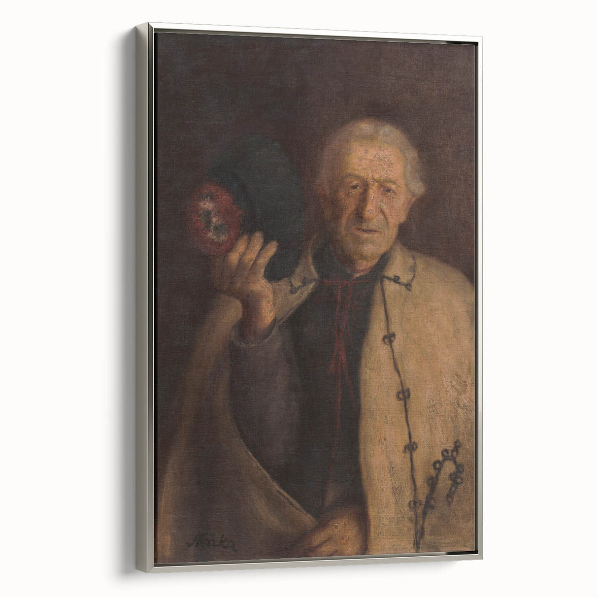 Modern Wall Art - Timeless Portrait in Earthy Tones for Minimalist Decor