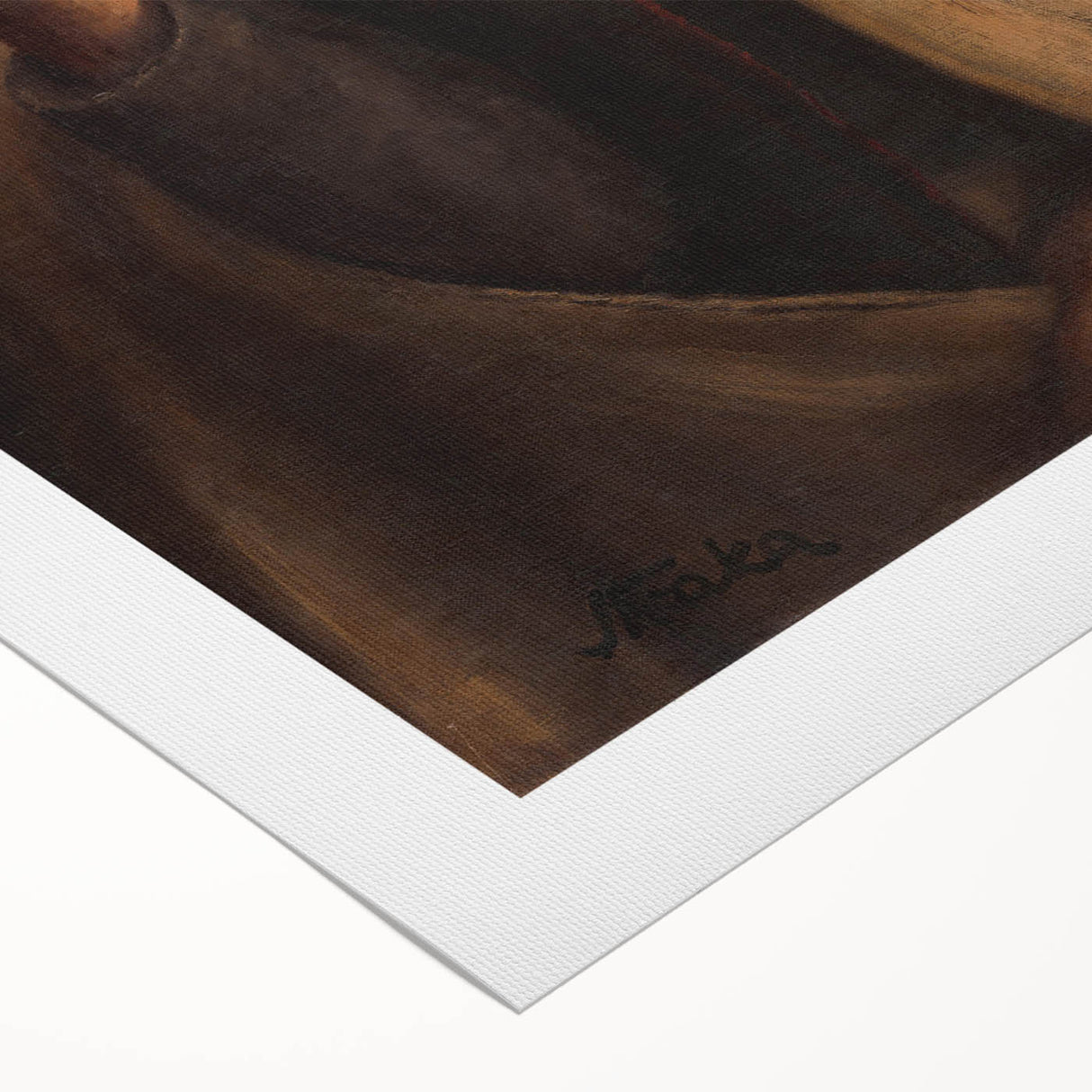 Modern Wall Art - Timeless Portrait in Earthy Tones for Minimalist Decor