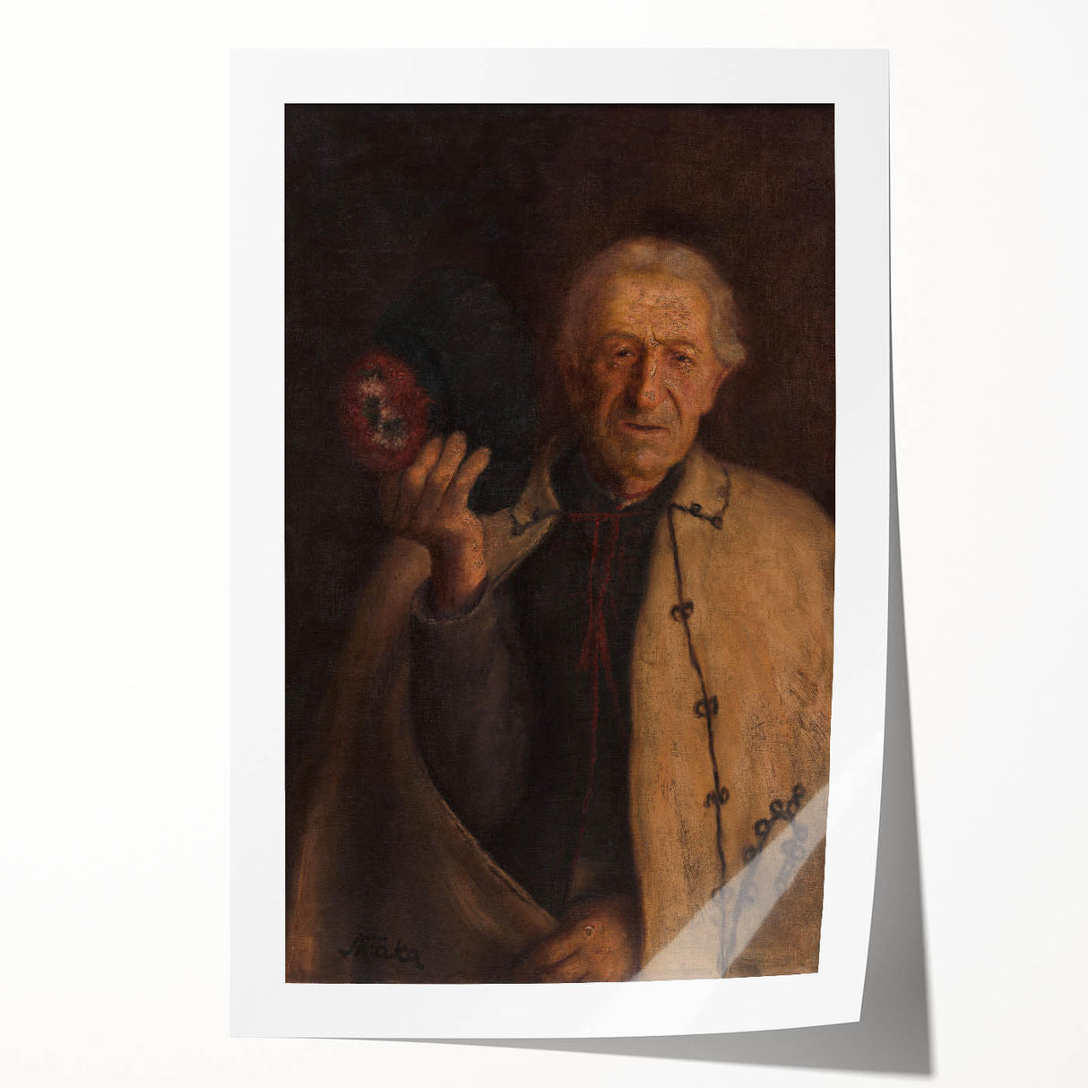 Modern Wall Art - Timeless Portrait in Earthy Tones for Minimalist Decor