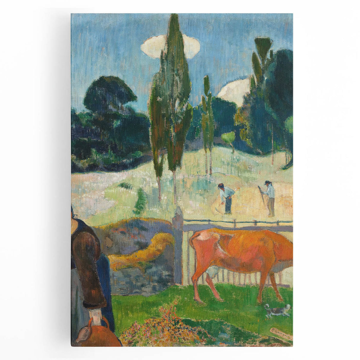 Impressionist Landscape - The Red Cow by Paul Gauguin