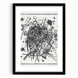 Modern Wall Art - Black and White Abstract Geometric Design Print