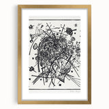 Modern Wall Art - Black and White Abstract Geometric Design Print