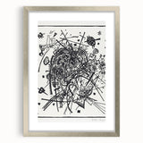 Modern Wall Art - Black and White Abstract Geometric Design Print