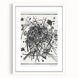 Modern Wall Art - Black and White Abstract Geometric Design Print