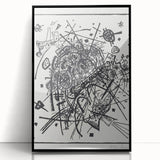 Modern Wall Art - Black and White Abstract Geometric Design Print