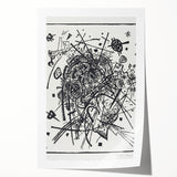 Modern Wall Art - Black and White Abstract Geometric Design Print