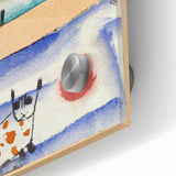 Modern Wall Art - Playful Abstract Cat Design in Vibrant Colors