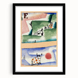 Modern Wall Art - Playful Abstract Cat Design in Vibrant Colors