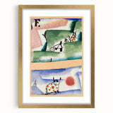 Modern Wall Art - Playful Abstract Cat Design in Vibrant Colors