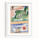 Modern Wall Art - Playful Abstract Cat Design in Vibrant Colors