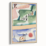 Modern Wall Art - Playful Abstract Cat Design in Vibrant Colors