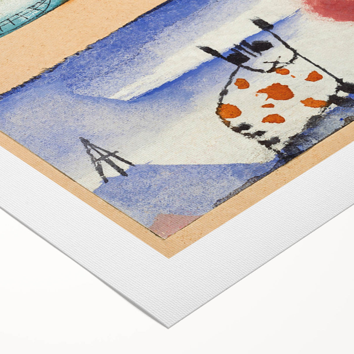 Modern Wall Art - Playful Abstract Cat Design in Vibrant Colors