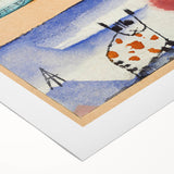 Modern Wall Art - Playful Abstract Cat Design in Vibrant Colors