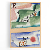 Modern Wall Art - Playful Abstract Cat Design in Vibrant Colors