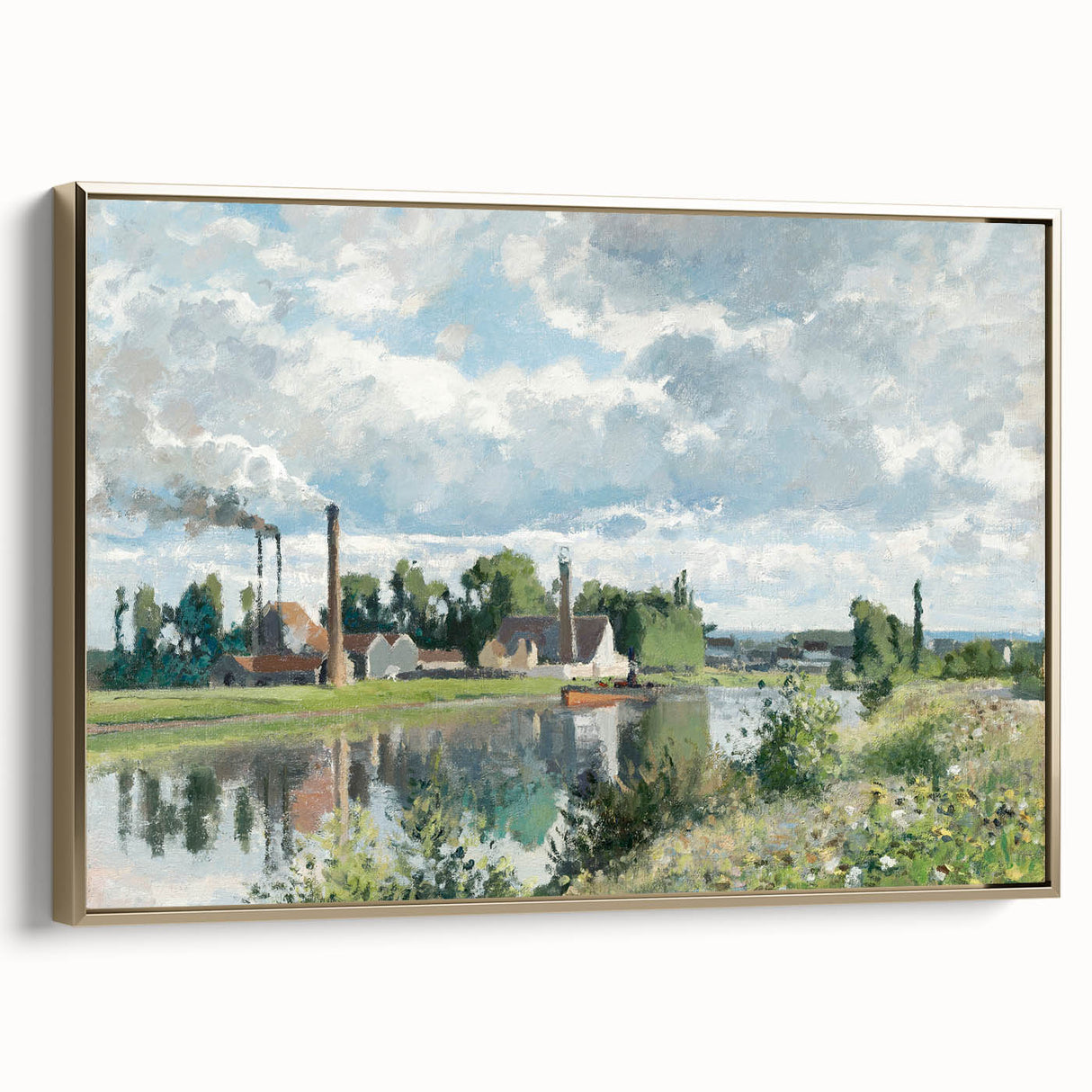 Impressionist Landscape - The River Oise by Camille Pissarro Print