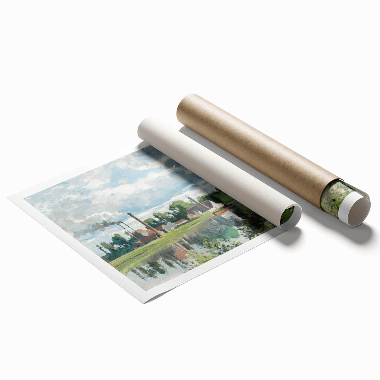 Impressionist Landscape - The River Oise by Camille Pissarro Print