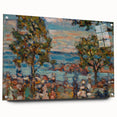 Modern Wall Art - Serene Beach Scene with Trees