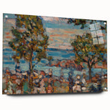 Modern Wall Art - Serene Beach Scene with Trees