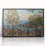 Modern Wall Art - Serene Beach Scene with Trees
