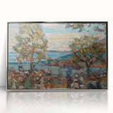 Modern Wall Art - Serene Beach Scene with Trees