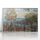Modern Wall Art - Serene Beach Scene with Trees